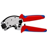 KNIPEX Selbsteinstellende Crimp-Zange Twistor T rot/blau, für Ader-Endhülsen