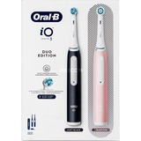  Oral-B iO Series 3N Duo, Elektrische Zahnbürste schwarz/rosa, Matt Black//Blush Pink inkl. 2. Handstück