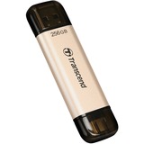 Transcend JetFlash 930C 256 GB, USB-Stick gold/schwarz, USB-A 3.2 Gen 1, USB-C 3.2 Gen 1