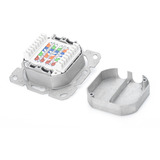 Digitus CAT.6A Datenanschlussdose, Unterputz, geschirmt, 2x RJ-45 LSA weiß, Klasse EA, vertikale Kabelinstallation