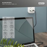 Digitus USB 2.0 Anschlusskabel USB-C > USB-C schwarz, 1 Meter, PD, Laden mit bis zu 15 Watt