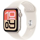 Apple Watch SE 3, Smartwatch silber, Aluminium, 44 mm, Sportarmband polarstern S/M, Cellular
