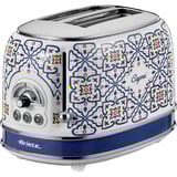 Ariete 2-Schlitz-Toaster Capri weiß/mehrfarbig, 810 Watt, für 2 Scheiben Toast