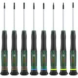 Bosch Präzisions-Schraubendreher Set, 8 teilig grün/schwarz, Schlitz, Torx und Kreuzschlitz