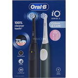 Braun Oral-B iO Series 2 + 2. Handstück Night Black/Forest Green, Elektrische Zahnbürste dunkelgrün/schwarz