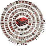 EINHELL Power X-Change Akku-Winkelschleifer TC-AG 18/115 Li Kit, 18Volt rot/schwarz, Li-Ion-Akku 4,0Ah, Werkzeugtasche + Zubehör