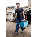 Hazet Werkstattwagen Assistent (160ST), Werkzeugwagen blau/schwarz, absenkbar