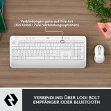 Logitech Signature K650 Combo for Business, Desktop-Set weiß, DE-Layout, Plunger, Logi Bolt, Bluetooth, für Windows/macOS/Chrome OS/Linux/iPadOS/Android