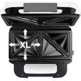 Tefal Snack XL SW7011, Sandwichmaker weiß/grau, 850 Watt, mit 2 Platten-Sets