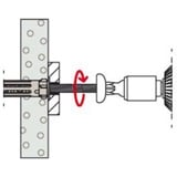 fischer Hohlraumdübel DuoHM 5x55 S TX 25 Stück, mit Panhead-Schraube
