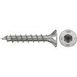 fischer Spanplattenschraube PowerFast II 4,0x30 Senkkopf TX 200 Stück, mit Vollgewinde, Edelstahl A2