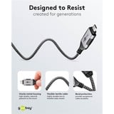 goobay Ethernet-Adapterkabel USB-C 3.2 Gen2 > RJ-45, Slim schwarz/grau, 1 Meter