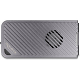 DeLOCK Laufwerksgehäuse M.2 NVMe USB 40 Gbps Gaming Style grau, werkzeugfrei, mit LED und Lüfter