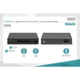 Digitus 4+1-Port Gigabit PoE, Switch schwarz