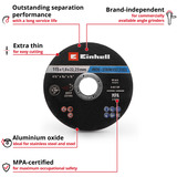 EINHELL Trennscheibe dünn, Ø 115 x 1,0mm, 50 Stück für Winkelschleifer