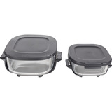 Ninja CRISPi 4-in-1 tragbare Glas-Heißluftfritteuse "Cyber Space" dunkelblaugrau/transparent, 1.700 Watt, 2 Körbe 1,4 und 3,8 Liter