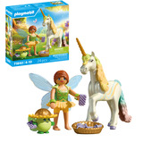PLAYMOBIL 71840 Magic Unicorns: Sammeleinhorn Regenbogenblume mit Fee, Konstruktionsspielzeug 