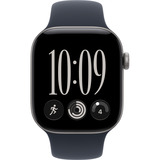 Apple Watch Series 12, Smartwatch grau, Aluminium, 42 mm, Sportarmband Navyblau S/M, Cellular