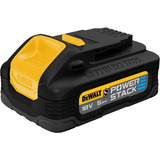 DEWALT Powerstack Akku DCBP518G, 18Volt 5Ah schwarz, Gehäuseschutz gegen Chemikalien, Säuren und Brennstoffe