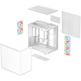 DeepCool CG590U 5F WH, Tower-Gehäuse weiß, Panorama Glass