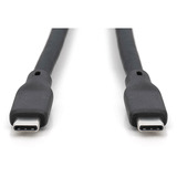 Digitus USB 3.2 Gen 2 Silikon-Anschlusskabel USB-C > USB-C schwarz, 0,5 Meter, PD, Laden mit bis zu 100 Watt