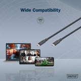 Digitus USB 3.2 Gen 2 Silikon-Anschlusskabel USB-C > USB-C schwarz, 0,5 Meter, PD, Laden mit bis zu 100 Watt