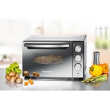 Rommelsbacher Back- und Grillofen BGS 1400, Mini-Backofen silber/schwarz