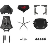 ASUS ROG Destrier Gaming-Stuhl black schwarz/grau, mobile Gaming-Armstützmodus, Akustikpaneel