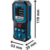 Bosch Laser-Entfernungsmesser GLM 40-31 Professional blau/schwarz, Reichweite 50m, rote Laserlinie