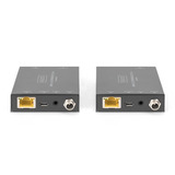 Digitus HDMI Extender Set 4K/60Hz, 70 Meter, HDMI Verlängerung schwarz, Sendeeinheit + Empfängereinheit