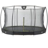 Exit Toys Trampolin Silhouette Ground, Fitnessgerät schwarz, rund, 366 cm Durchmesser, inkl. Sicherheitsnetz