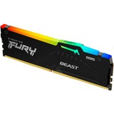 Kingston FURY DIMM 8 GB DDR5-6000, Arbeitsspeicher schwarz, KF560C30BBEA-8, FURY Beast RGB, INTEL XMP, AMD EXPO