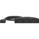 goobay HDMI-Umschaltbox 3 auf 1 (4K @ 60Hz), HDMI Switch schwarz, 55cm Kabel