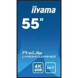 iiyama ProLite LH5541UHS-B2, Public Display schwarz (glänzend), UltraHD/4K, IPS, Mediaplayer