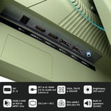 Arozzi Nova 34T2K165, Gaming-Monitor 86.4 cm (34 Zoll), grün, UWQHD, VA, Curved, HDMI, DP, Lautsprecher, 165Hz Panel