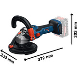 Bosch Akku-Betonschleifer GBR 18V-15 S Professional solo, 18Volt blau/schwarz, ohne Akku und Ladegerät, Ø 125mm, in L-BOXX