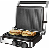 Cecotec Kontaktgrill Rock'Ngrill Dual schwarz/edelstahl, 2.000 Watt