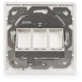 Digitus Leerdose für Keystone Module, 2x RJ-45, Anschlussdose weiß, 45° Auslass