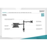 Digitus Single Monitorhalterung & Notebookhalterung schwarz (matt)