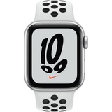 Apple Watch SE, Smartwatch silber/hellgrau, 40mm, Nike+ Sportarmband, Aluminium-Gehäuse