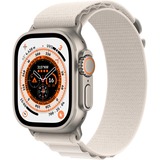 Apple Watch Ultra, Smartwatch weiß, 49 mm, Alpine Loop, Titangehäuse, Cellular