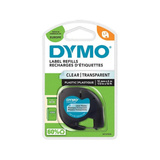 Dymo LetraTag ORIGINAL Kunststoff Schriftband schwarz auf transparent S0721530