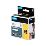 Dymo Rhino IND ORIGINAL Schriftband Flexibles Nylon 19mm x 3,5m, schwarz auf weiß permanent haftend, 18489