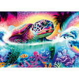 Schmidt Spiele Sheena Pike: Neon-Schildkröte, Puzzle 1000 Teile
