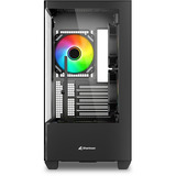 Sharkoon ELITE SHARK CM100 Generalüberholt, Tower-Gehäuse schwarz, Tempered Glass x 2