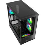 Sharkoon ELITE SHARK CM100 Generalüberholt, Tower-Gehäuse schwarz, Tempered Glass x 2