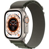 Apple Watch Ultra, Smartwatch grün, 49 mm, Alpine Loop, Titangehäuse, Cellular