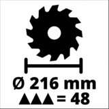 EINHELL Zug-Kapp-und Gehrungssäge TC-SM 216, Kapp- und Gehrungssäge rot/schwarz, 1.500 Watt