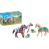 PLAYMOBIL 71356 Horses of Waterfall 3 Pferde: Morgan, Quarter Horse & Shagya Araber, Konstruktionsspielzeug 