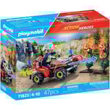 PLAYMOBIL 71825 Action Heroes Feuerwehr Quad löscht Heckenbrand, Konstruktionsspielzeug 